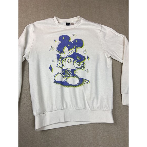 Disney sweatshirt Women’s Size Medium Mickey Mouse long sleeve crewneck - Picture 3 of 14